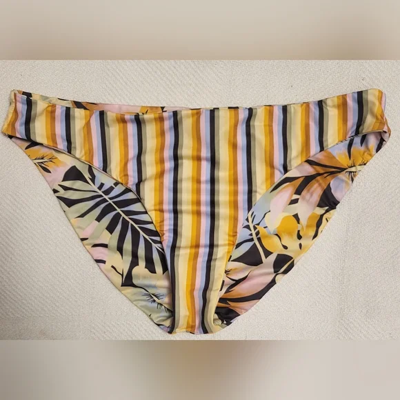 Billabong Swim Postcards From Paradise Lowrider Reversible Bikini Bottoms Large - Picture 8 of 17